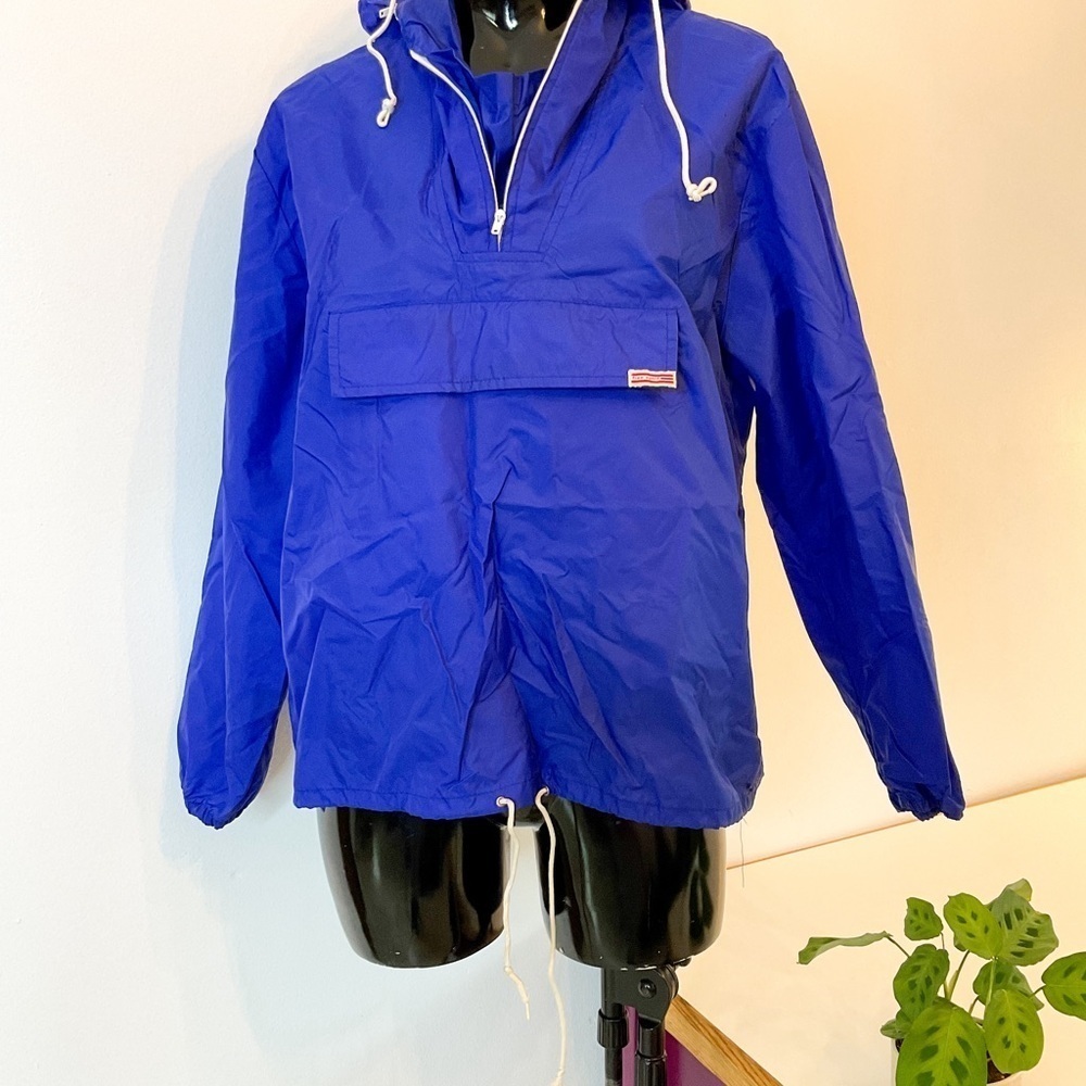 VINTAGE Free Spirit Cobalt Blue Wind Breaker - Retro Style - with Pockets - Picture 5 of 15